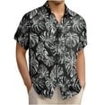 thumbnail image 1 of Xcmzpl Men's Hawaiian Shirt Casual Floral Printed Tropical Beach Shirt Casual Button Down Short Sleeve Boho Shirts Big and Tall Tops, 1 of 5