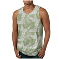 thumbnail image 1 of Xcmzpl Men's Sleeveless Crew Neck Tee Tanks Tropical Beach Print Pattern Soft Stretch Fitness Tee Shirts for Running Workout Gym, 1 of 4