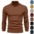 thumbnail image 1 of Xcmzpl Men's Slim Fit Turtleneck Sweater Casual Ribbed Knitted Pullover Sweaters Long Sleeve Solid Fall Sweater Tops, 1 of 4