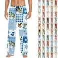 thumbnail image 1 of Xcmzpl Mens Christmas Pajamas Plaid Sleep Pants Xmas Party Sleepwear Elastic Waist Loose Fit Bottoms Soft Pj Pants for Men, 1 of 10