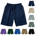 thumbnail image 1 of Xcmzpl Mens Mesh Athletic Shorts with Zipper Pockets Elastic Drawstring Gym Running Quick Dry Workout Shorts Blue XXXL, 1 of 8