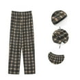 thumbnail image 1 of Xcmzpl Mens Pajamas Plaid Pjs Bottoms Elastic Waist Baggy Straight Leg Pants Casual Loungewear Trousers Big and Tall Sleepwear with Pocket, 1 of 3
