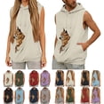 thumbnail image 1 of Xcmzpl Pet Pouch Hoodie for Women Fashion Small Dog Carrier Sleeveless Hoodies Summer Animal Holder Pullover Tops Kangaroo Pocket Tanks, 1 of 6