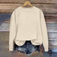 thumbnail image 1 of Xcmzpl Sweatshirts for Women Casual Solid Color Round Neck Sweatshirt Oversized Sweater Tops Soft Long Sleeve Shirts Fall Fashion, 1 of 5