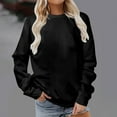 thumbnail image 1 of Xcmzpl Sweatshirts for Women Cute Solid Color Crewneck Sweatshirt Fashion Pullover Tops Work Long Sleeve Shirts Fall Clothes, 1 of 4