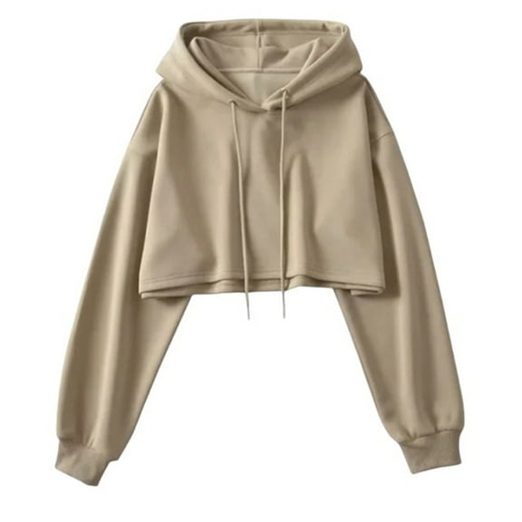 Xcmzpl Women's Hoodies Basic Solid Color Hooded Sweatshirt Fashion Pullover Tops Tunic Long Sleeve Blouses Early Fall Fashion
