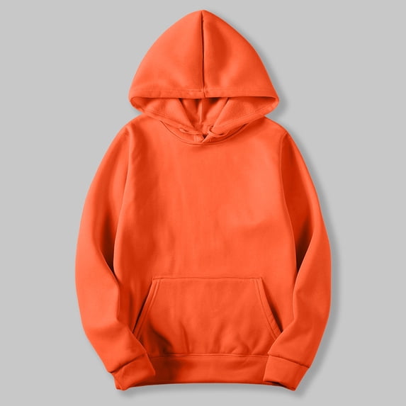 Xcmzpl Women's Hoodies Basic Solid Color Hooded Sweatshirt Travel Pullover Tops Cotton Long Sleeve Shirts Winter Fashion