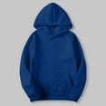 thumbnail image 1 of Xcmzpl Women's Hoodies Basic Solid Color Hooded Sweatshirt Travel Pullover Tops Cotton Long Sleeve Shirts Winter Fashion, 1 of 6