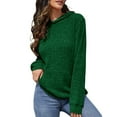 thumbnail image 1 of Xcmzpl Women's Hoodies Casual Solid Color Hooded Sweatshirt Fashion Sweater Tops Soft Long Sleeve Blouses Fall Fashion, 1 of 6