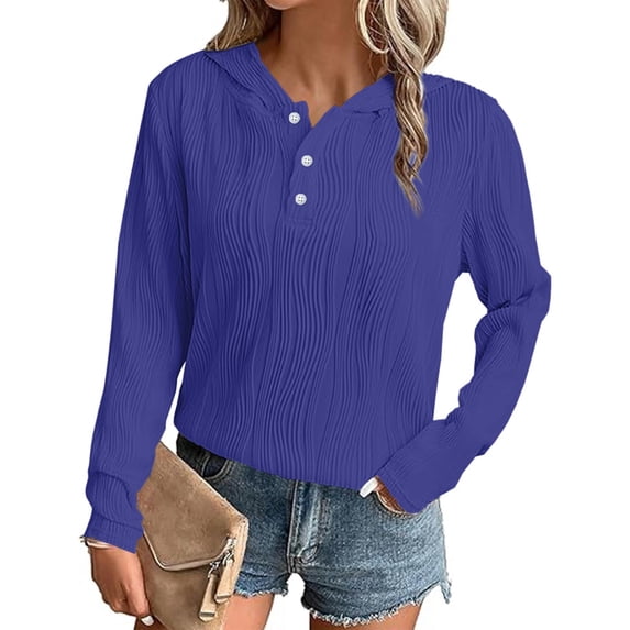 Xcmzpl Women's Hoodies Cute Solid Color Hooded Sweatshirt Holiday Pullover Tops Cotton Long Sleeve Blouses Fall Fashion