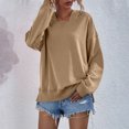 thumbnail image 1 of Xcmzpl Women's Hoodies Cute Solid Color Hooded Sweatshirt Holiday Pullover Tops Workout Long Sleeve Blouses Winter Fashion, 1 of 9
