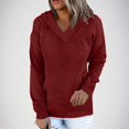 thumbnail image 1 of Xcmzpl Women's Hoodies Loose Fit Solid Color Hooded Sweatshirt Athletic Sweater Tops Work Long Sleeve Shirts Early Fall Fashion, 1 of 7
