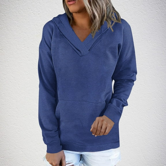 Xcmzpl Women's Hoodies Loose Fit Solid Color Hooded Sweatshirt Athletic Sweater Tops Work Long Sleeve Shirts Early Fall Fashion