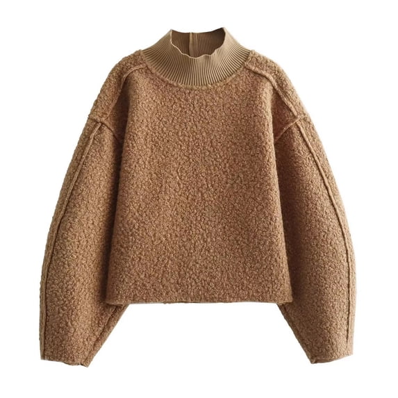 Xcmzpl Women's Sweatshirts Plus Size Solid Color Round Neck Sweatshirt Athletic Sweater Tops Cotton Long Sleeve Shirts Fall Clothes