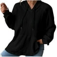thumbnail image 1 of Xcmzpl Womens Hoodies Basic Solid Color Hooded Sweatshirt Athletic Pullover Tops Tunic Long Sleeve Blouses Winter Fashion, 1 of 6