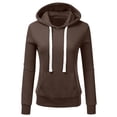 thumbnail image 1 of Xcmzpl Womens Hoodies Casual Solid Color Hooded Sweatshirt Fashion Pullover Tops Dressy Casual Long Sleeve Blouses Winter Fashion, 1 of 3