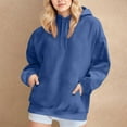 thumbnail image 1 of Xcmzpl Womens Hoodies Plus Size Solid Color Hooded Sweatshirt Athletic Sweater Tops Workout Long Sleeve Shirts Fall Clothes, 1 of 6