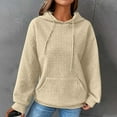 thumbnail image 1 of Xcmzpl Womens Hoodies Plus Size Solid Color Hooded Sweatshirt Oversized Sweater Tops Work Long Sleeve Shirts Fall Clothes, 1 of 6