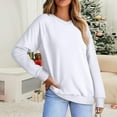 thumbnail image 1 of Xcmzpl Womens Sweatshirts Plus Size Solid Color V Neck Sweatshirt Trendy Pullover Tops Soft Long Sleeve Shirts Early Fall Fashion, 1 of 5