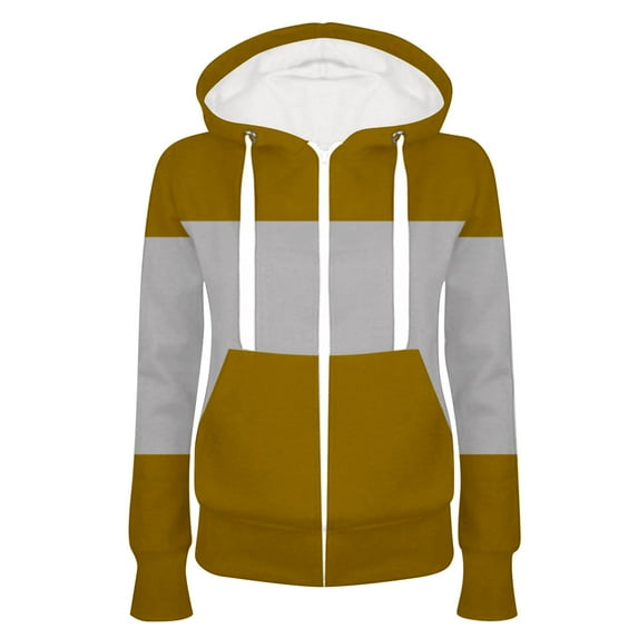 Xcmzpl Womens Zip Up Hoodies Loose Fit Striped Graphic Hooded Sweatshirt Athletic Pullover Tops Soft Long Sleeve Blouses Fall Fashion