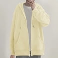 thumbnail image 1 of Xcmzpl Zip Up Hoodies for Women Casual Solid Color Hooded Sweatshirt Athletic Sweater Tops Soft Long Sleeve Blouses Early Fall Fashion, 1 of 6