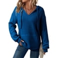 thumbnail image 1 of Xcmzpl Zip Up Hoodies for Women Cute Solid Color Hooded Sweatshirt Oversized Pullover Tops Cotton Long Sleeve Blouses Fall Clothes, 1 of 9