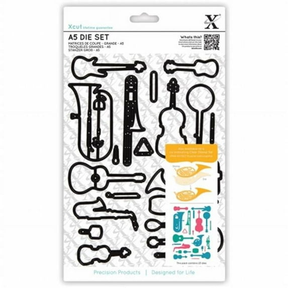 Xcut A5 Dies 23/Pkg-Musical Instruments