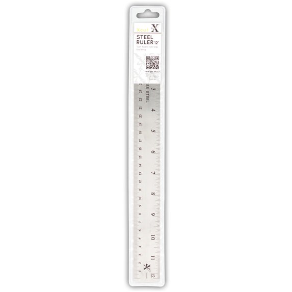 Xcut Soft Back Steel Ruler 12"-