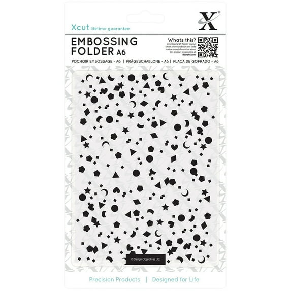 Xcut Universal A6 Embossing Folder-Mixed Confetti