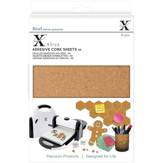 Xcut Xtra A5 Adhesive Cork Sheets, 15pk