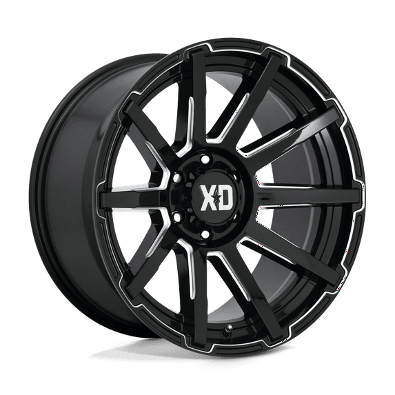 Xd Xd847 Outbreak 18X9 5X139.7 12Et 125.1Cb Gloss Black Milled Wheel