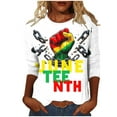 thumbnail image 1 of Xdegoge Under 10.00 Dollar Items 4th of July Shirts Women Crewneck Womens Tops Casual 3/4 Sleeves Flag Shirts T Shirts Graphic Over Size T Shirts Clothes Summer BlUSAs De Tirantes Para Mujer, 1 of 5