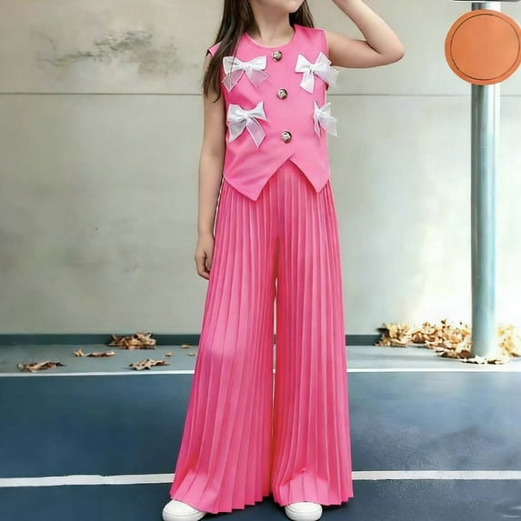 Xdegoge 2 Piece Outfits for Girls Long Sleeve Lapel Shirt and High Waisted Suspender Dress Cute School Uniform Outfits Casual Preppy Style Sets Size 5-14