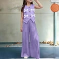 thumbnail image 1 of Xdegoge 2 Piece Outfits for Girls Long Sleeve Lapel Shirt and High Waisted Suspender Dress Cute School Uniform Outfits Casual Preppy Style Sets Size 5-14, 1 of 9