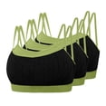 thumbnail image 1 of Xdegoge 3-Pack Seamless Sports Bras for Women Strappy Racerback Design Moisture-Wicking Activewear Bralettes Comfortable Wirefree Workout Crop Tops for Yoga, 1 of 8