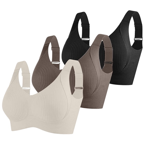 Xdegoge 3 Pieces Wireless Bras for Women Clearance Plus Size Comfortable Bra Full Coverage Wireless Soft Cotton Bralettes Racerback Smooth T Shirt Sleep Bralettes 2025 Everyday/Sleep Wear