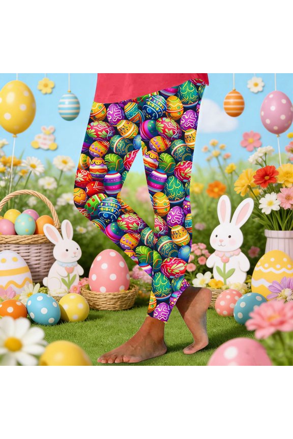 3D Print Tights for Women Slim Fit High Waisted Wide Band Super Soft Stretchy Comfort Yoga Gym Casual Dense Colorful Graphic Leggings