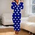 thumbnail image 1 of Xdegoge Adult Onesies Fleece Pajamas Fuzzy Hooded Zip Up One Piece Jumpsuit Heart Graphic Loungewear Sleep Pajama Sherpa Warm Winter Clothes, 1 of 5