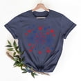 thumbnail image 1 of Xdegoge American Flag Firework Graphic Tee Shirt for Women Short Sleeve Crewneck Casual Summer Loose Fit Independence Day Celebration Fireworks Show Holiday Shirts, 1 of 7