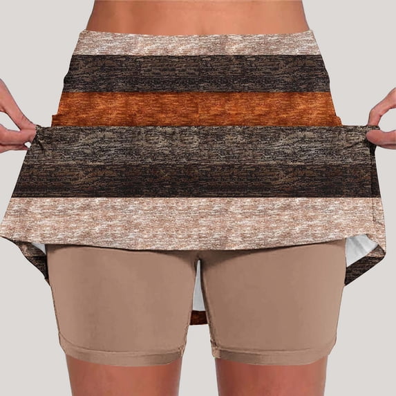 Xdegoge Athletic Running Skirts for Women High Waisted Workout Skorts with Inner Shorts and Pockets Lightweight Activewear for Tennis Golf Everyday Wear