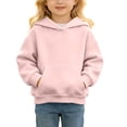 thumbnail image 1 of Xdegoge Baby Boys Basic Solid Pullover Hoodie Long Sleeve Casual Sweatshirt with Kangaroo Pocket Fall Winter Activewear Tops, 12M, 1 of 8