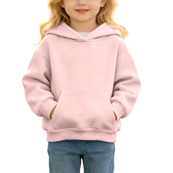 Xdegoge Baby Boys Basic Solid Pullover Hoodie Long Sleeve Casual Sweatshirt with Kangaroo Pocket Fall Winter Activewear Tops, 12M