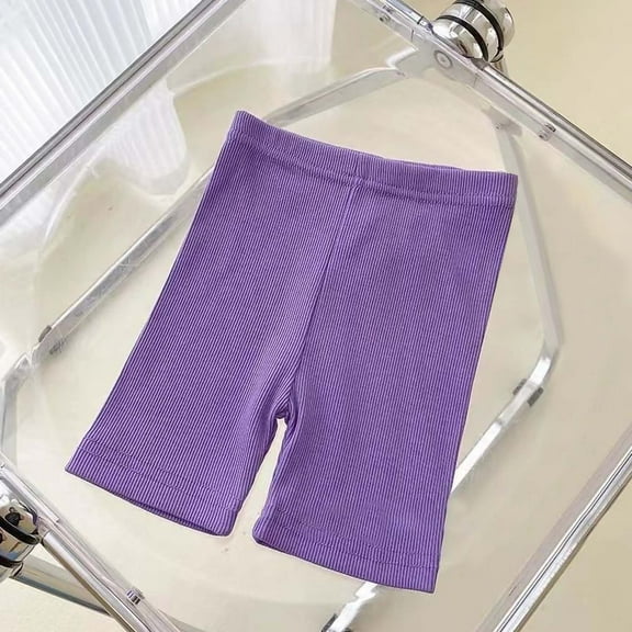 Xdegoge Baby Girl Ribbed Biker Shorts Soft Stretchy Underwear for Toddlers Summer Solid Color Casual Bottoms