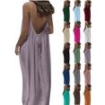 thumbnail image 1 of Xdegoge Backless Dresses for Women Maxi Tie Back Loose Sleeveless Long Dress Summer Beach Vacation Flowy Spaghetti Strap Bohemian Open Back Sundress, 1 of 9