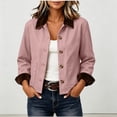 thumbnail image 1 of Xdegoge Barn Jackets for Women Corduroy Lapel Collar Fall Utility Cropped Jacket Button Down Casual Lightweight Fall Work Outerwear with Pockets, 1 of 9