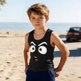 thumbnail image 1 of Xdegoge Big Boys Surprised Graphic Tank Top Funny Cartoon Face Print Sleeveless Crewneck Summer Activewear Sporty Casual Undershirts Lightweight Kids Breathable Tops, 1 of 6