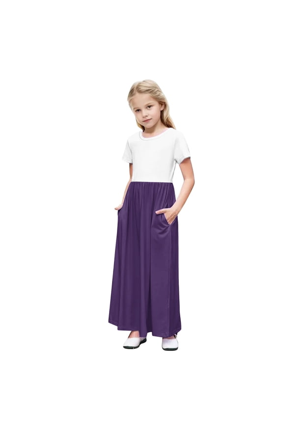 Xdegoge Big Girls Dresses Size 14-16 Plus Girl Clothes Floral Smock Dress Sleeves Flower Girl Dresses Green Smocked Sundresses Casual Sleeveless Maxi Dress Vestidos Para NiñAs