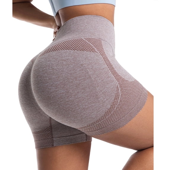 Xdegoge Biker Shorts for Women Tummy Control Seamless High Waisted Pull on Yoga Shorts Scrunch Butt Short Length Compression Biker Shorts Stretchy Fitted Legging Biker Shorts Workout Gym Wear