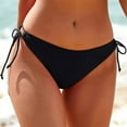 thumbnail image 1 of Xdegoge Bikini Sets for Women Tie Side Mid Rise Two Piece Bathing Suits Smooth Solid String Cheeky Flattering Summer Vacation Beachwear Swimming Suits, 1 of 9