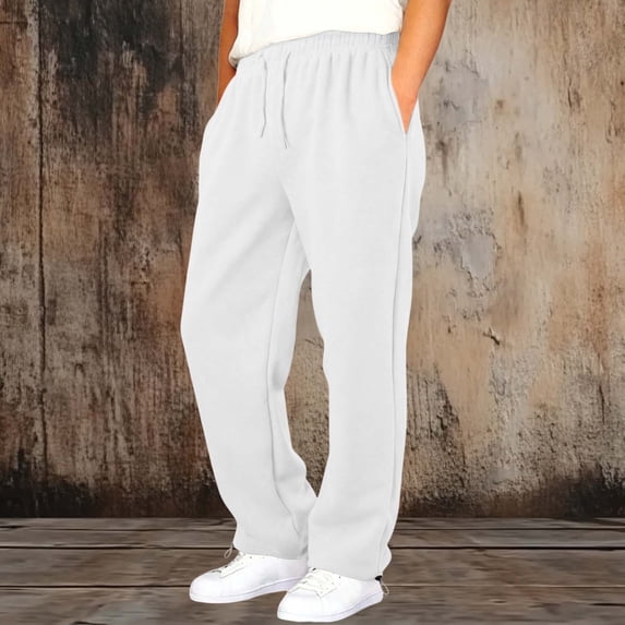 Xdegoge Boys Baggy Sweatpants High Waisted Wide Leg Fleece Pants with Pockets Drawstring Cinch Bottom Athletic Joggers Y2K Casual Relaxed Fit Track Pants